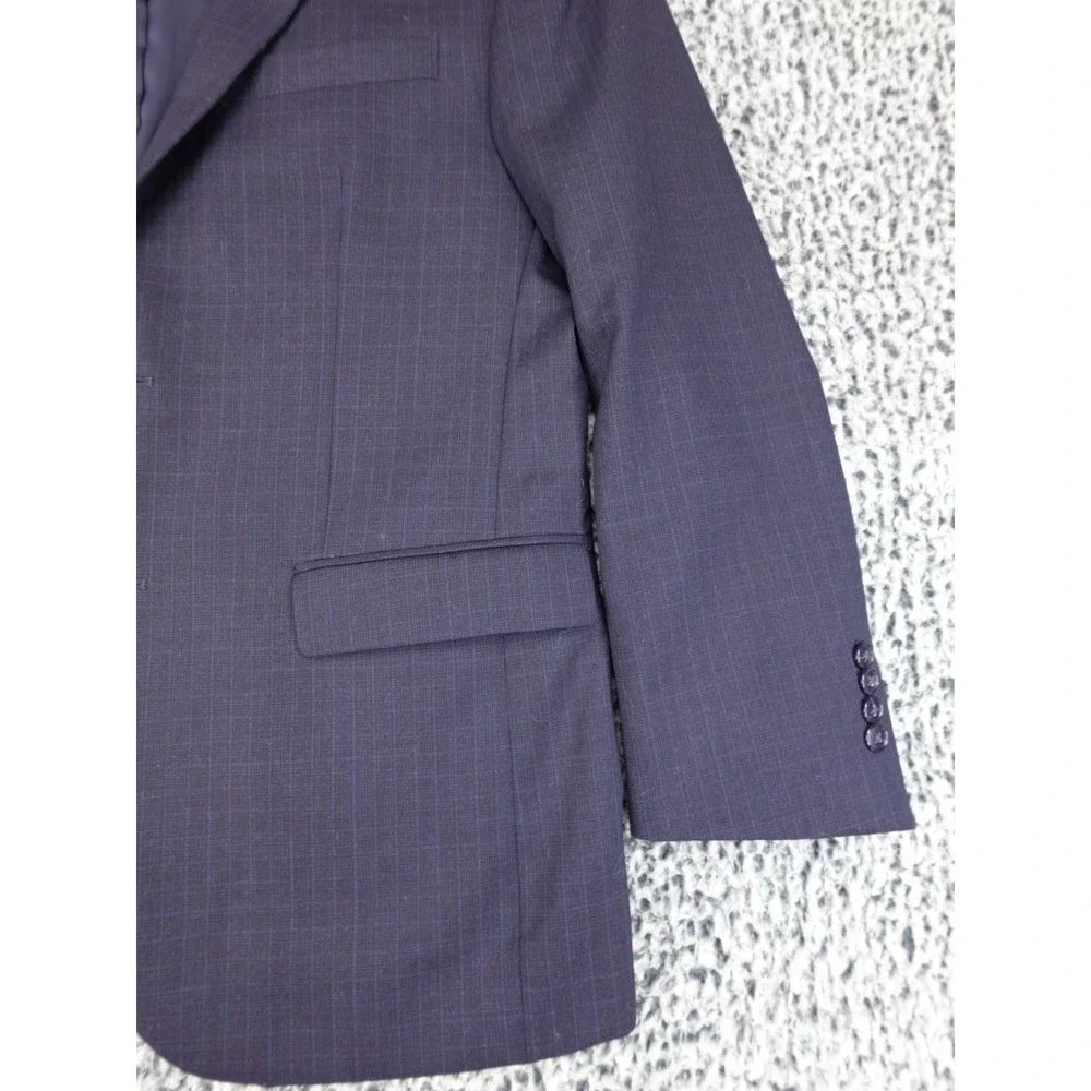 Jos. A. Bank Signature Gold‎ Blazer Mens 42R Blue Plaid Wool Two Button Jacket